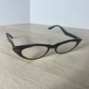 Vintage Bausch & Lomb B&L 48-20 Eyeglasses Purple Brown PARTS ONLY Frames